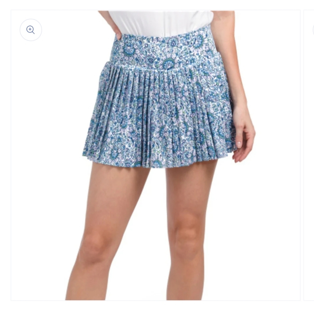 Laura Ashley Blue and White Floral Mini Skirt